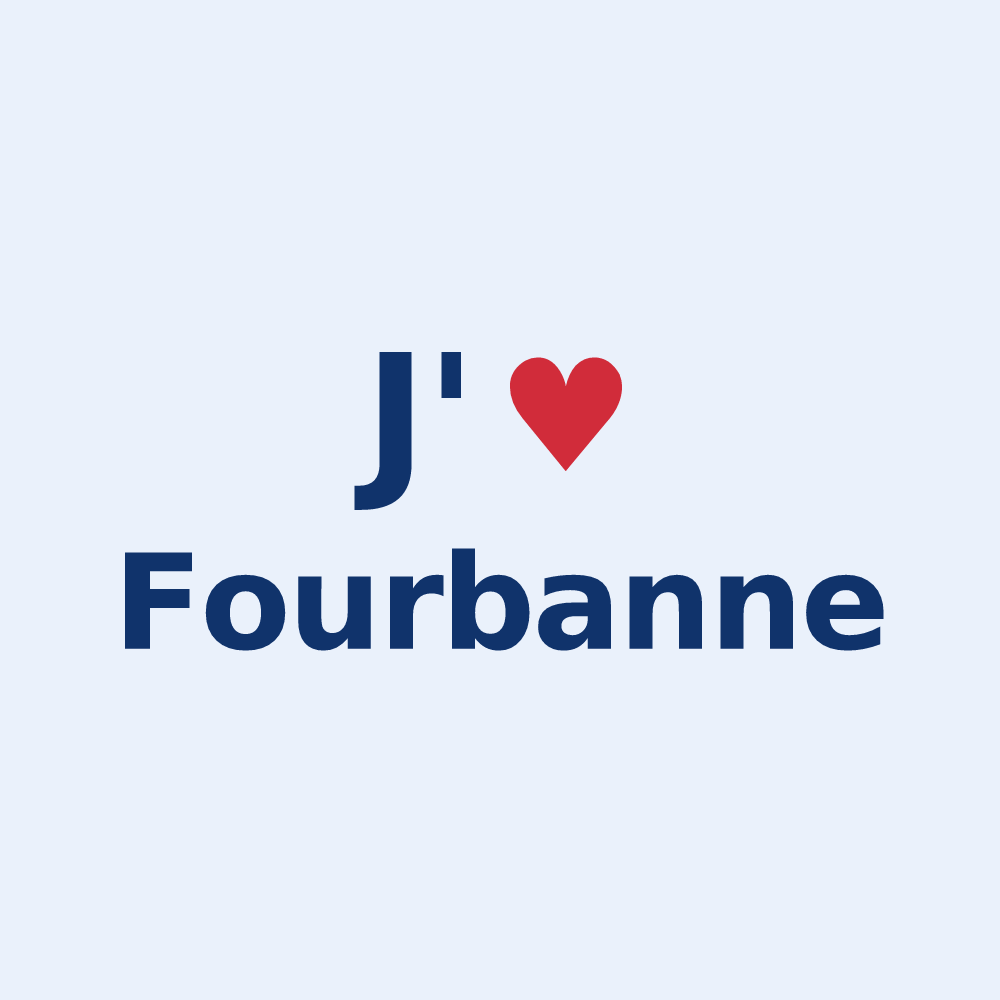 Sticker personnalisé Fourbanne — design J'aime Fourbanne