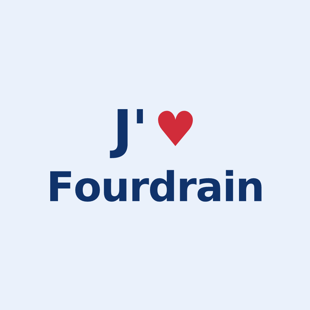 Sticker personnalisé Fourdrain — design J'aime Fourdrain