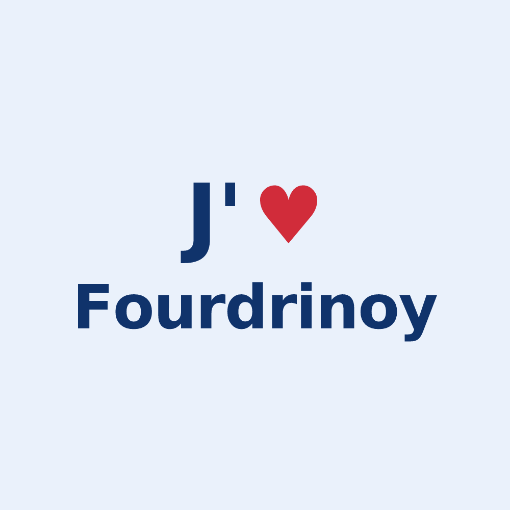 Sticker personnalisé Fourdrinoy — design J'aime Fourdrinoy