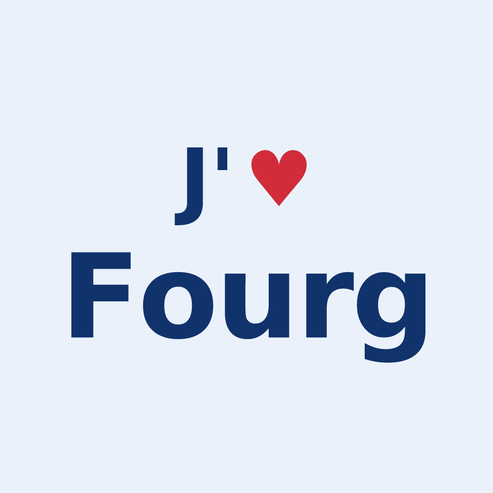Sticker personnalisé Fourg — design J'aime Fourg