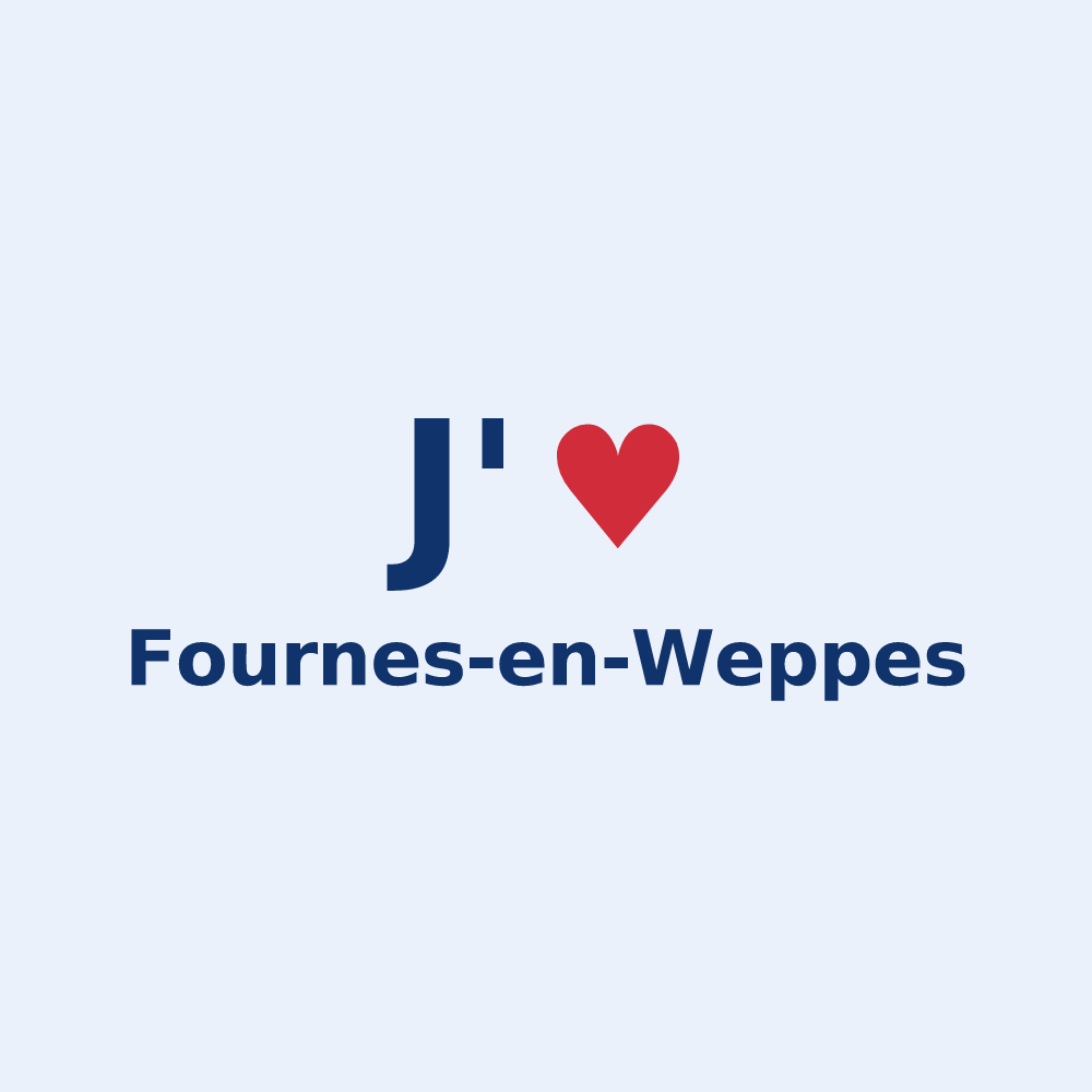Sticker personnalisé Fournes-en-Weppes — design J'aime Fournes-en-Weppes