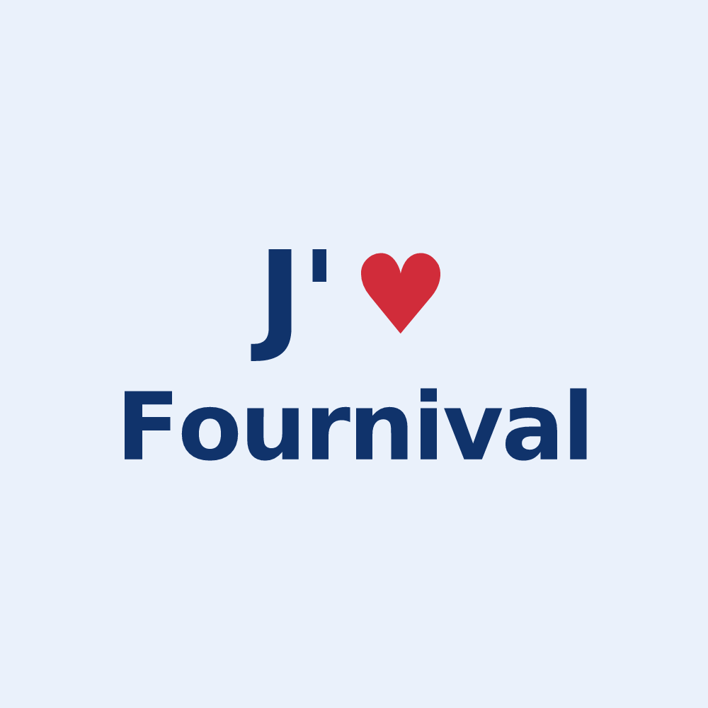 Sticker personnalisé Fournival — design J'aime Fournival