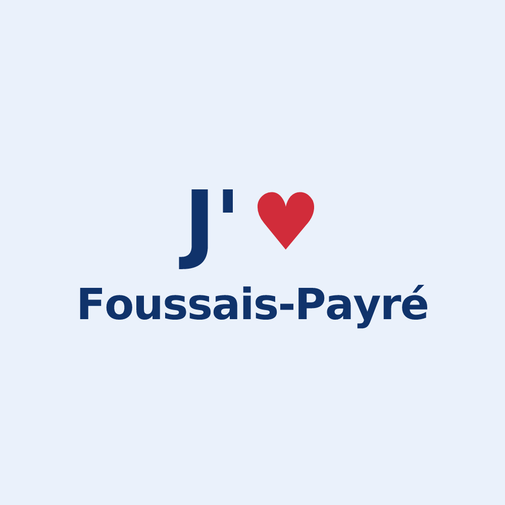 Sticker personnalisé Foussais-Payré — design J'aime Foussais-Payré