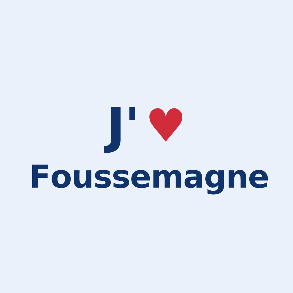 Sticker personnalisé Foussemagne — design J'aime Foussemagne