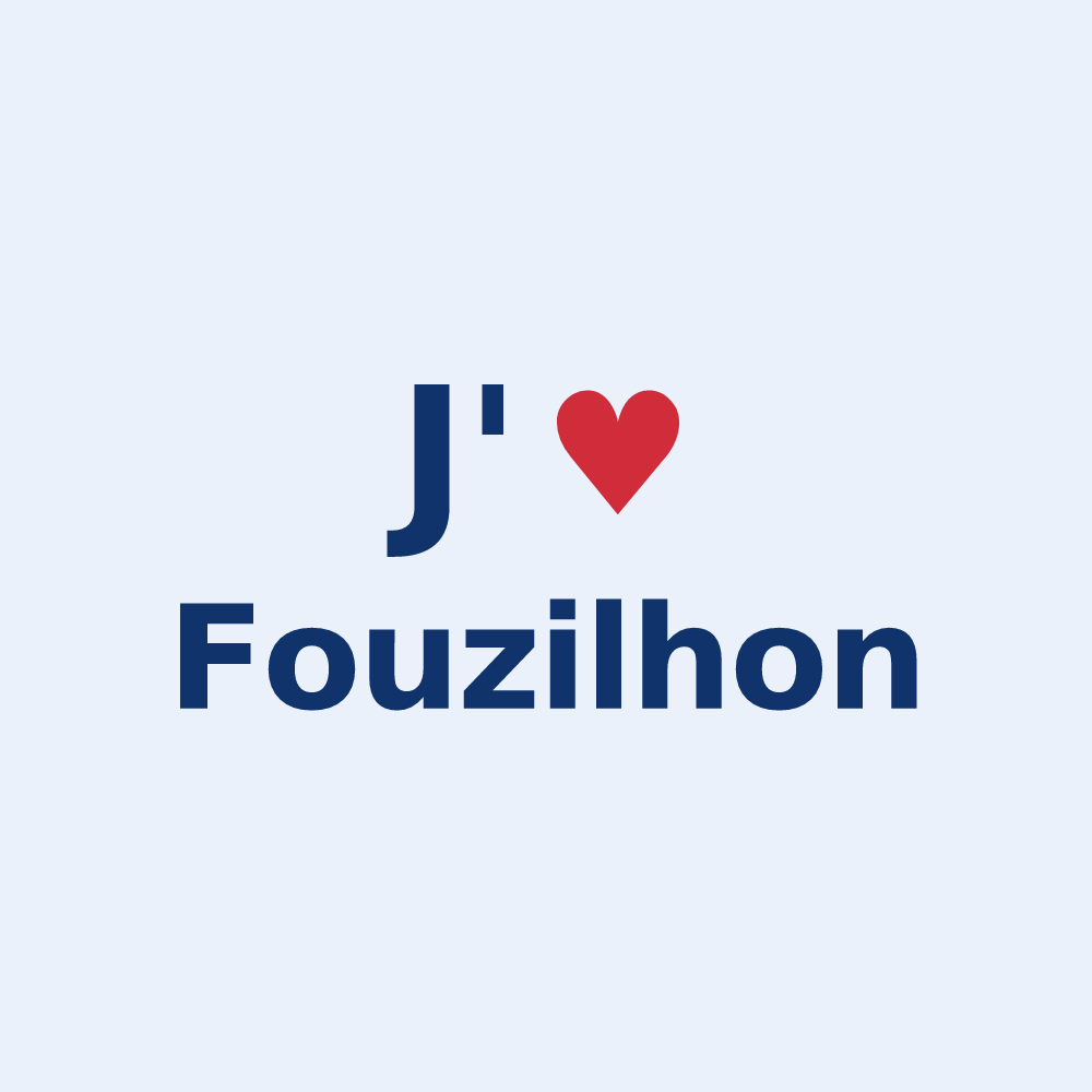 Sticker personnalisé Fouzilhon — design J'aime Fouzilhon