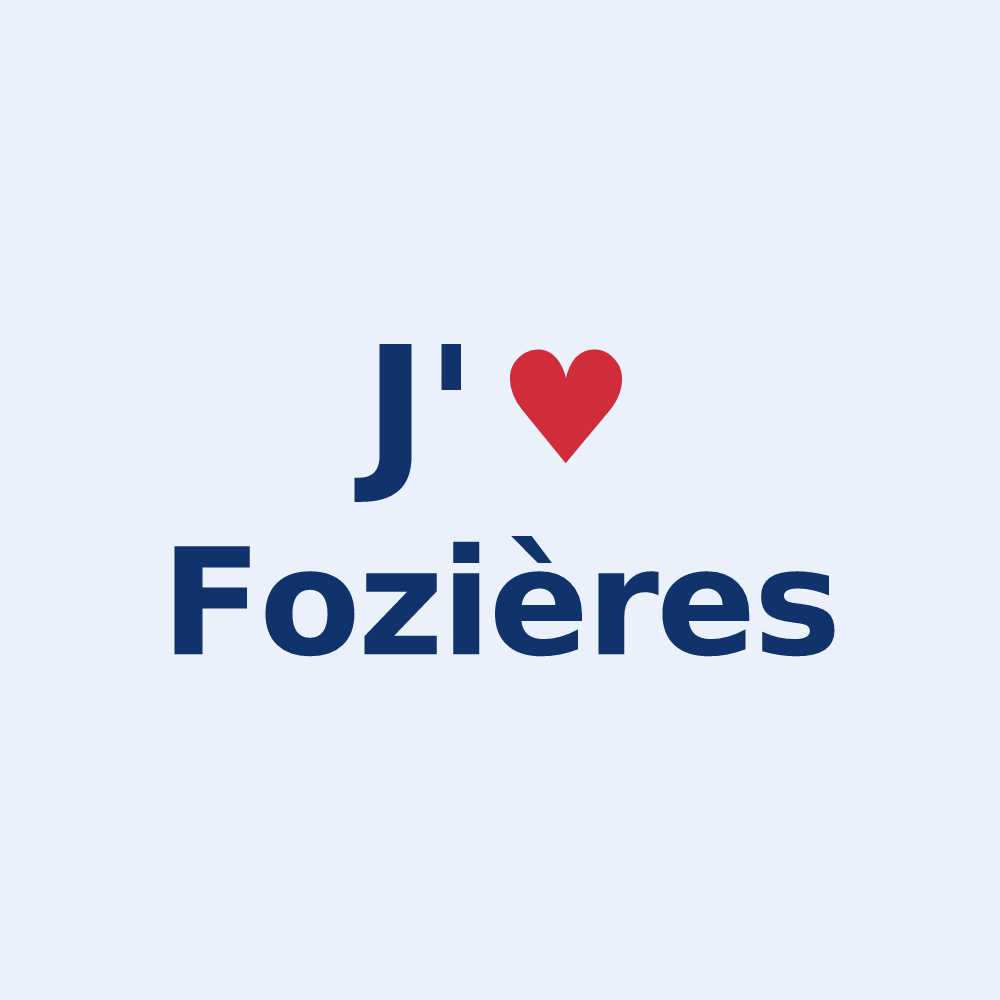 Sticker personnalisé Fozières — design « J'aime Fozières » imprimé sur le sticker