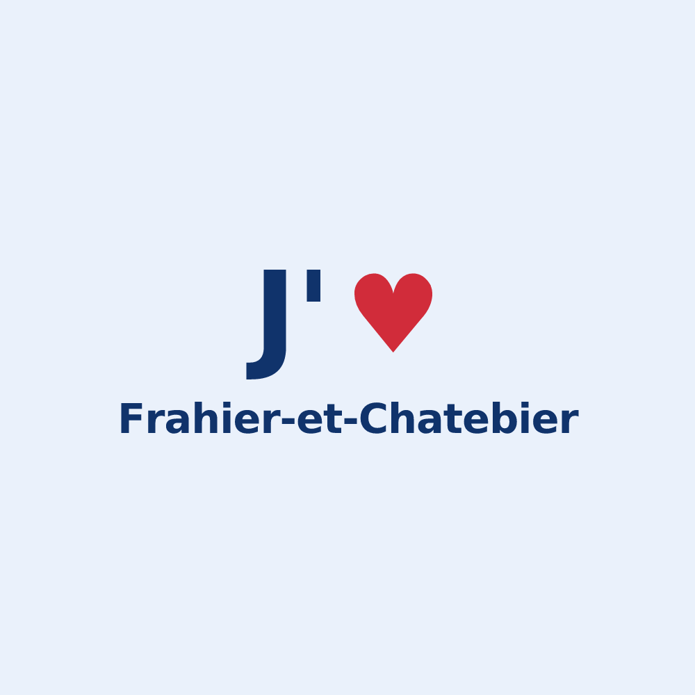 Sticker personnalisé Frahier-et-Chatebier — design J'aime Frahier-et-Chatebier