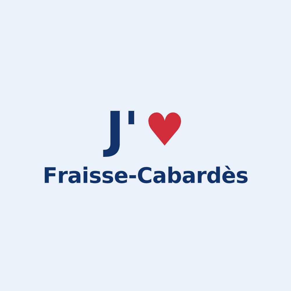 Sticker personnalisé Fraisse-Cabardès — design J'aime Fraisse-Cabardès