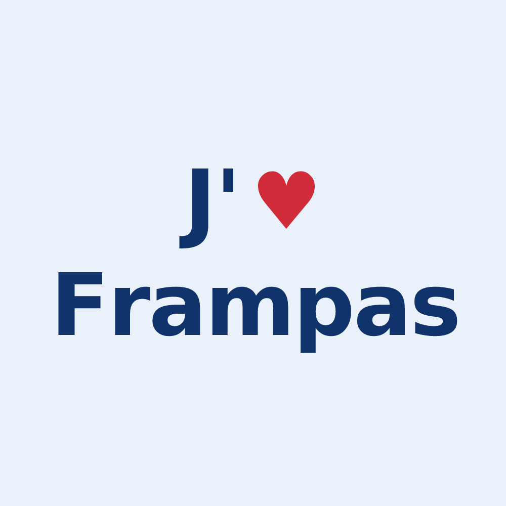 Sticker personnalisé Frampas — design J'aime Frampas