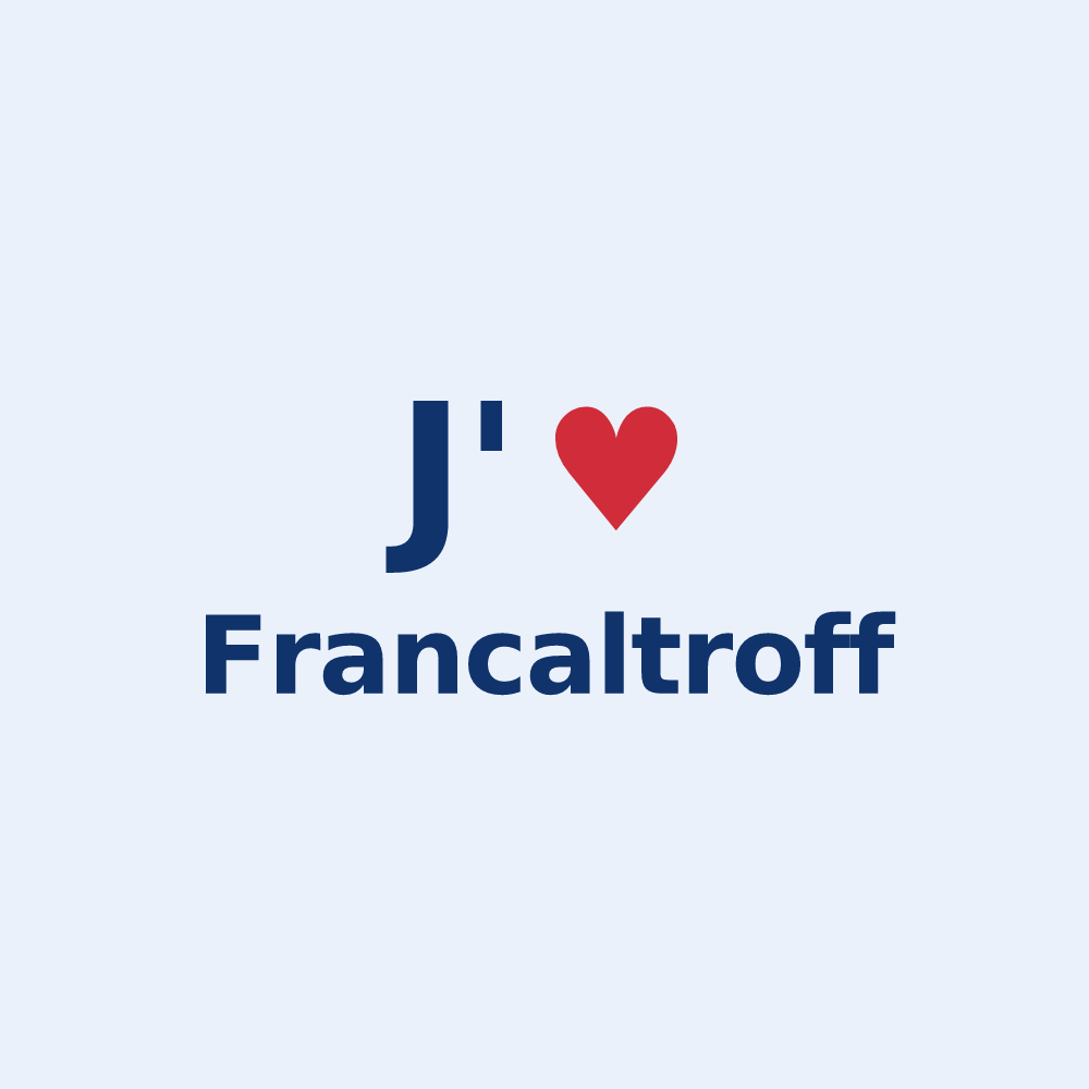 Sticker personnalisé Francaltroff — design J'aime Francaltroff