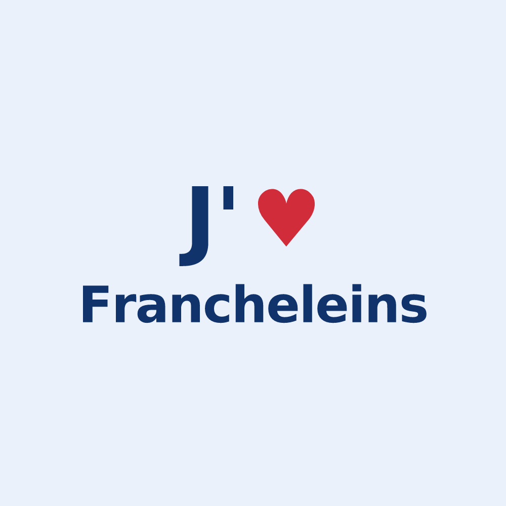Sticker personnalisé Francheleins — design J'aime Francheleins