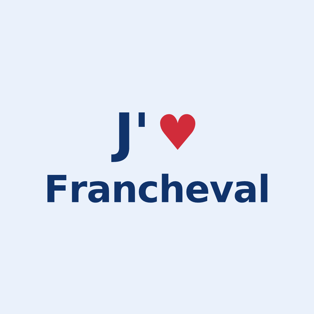 Sticker personnalisé Francheval — design J'aime Francheval