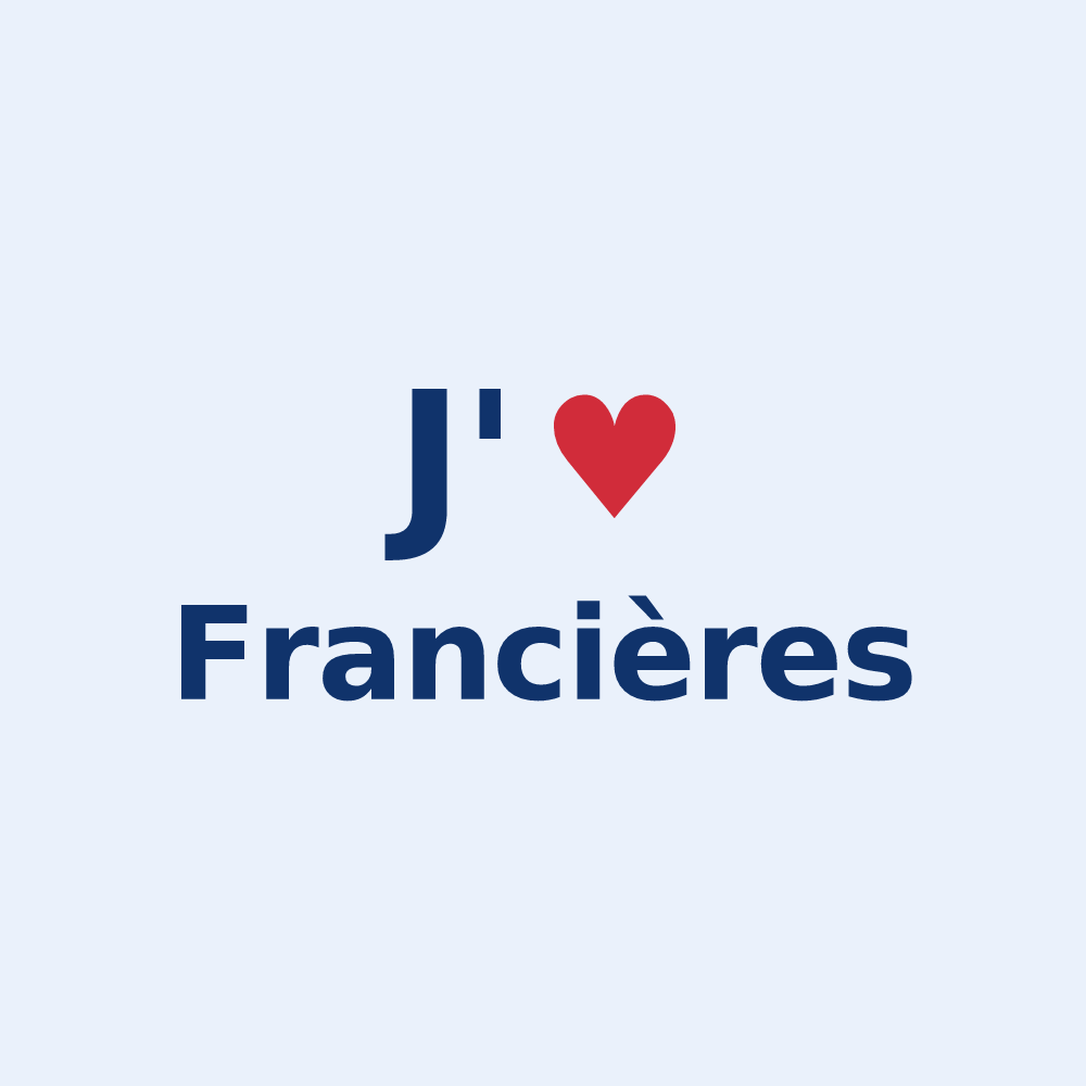 Sticker personnalisé Francières — design J'aime Francières