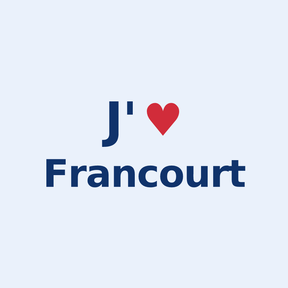 Sticker personnalisé Francourt — design J'aime Francourt