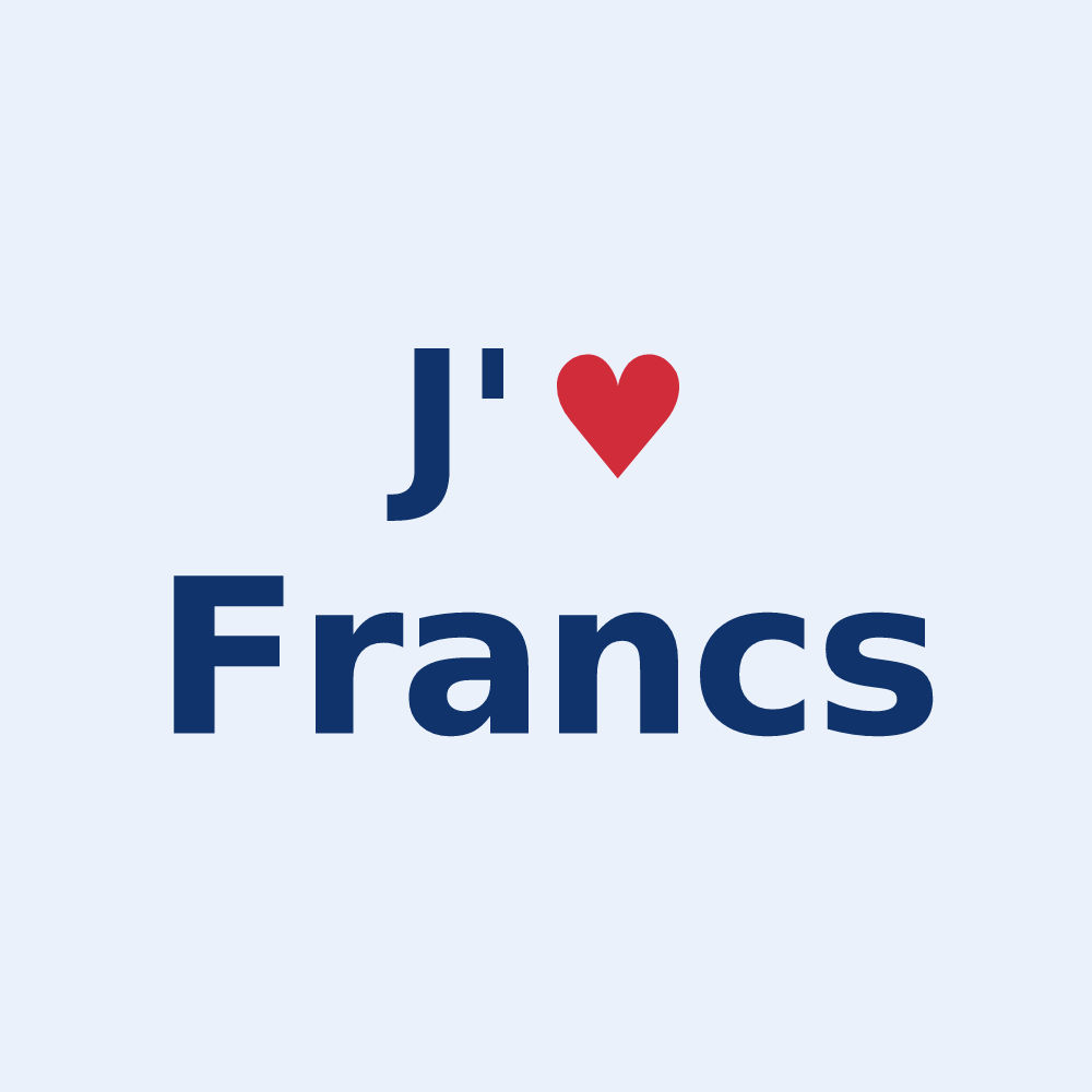 Sticker personnalisé Francs — design J'aime Francs