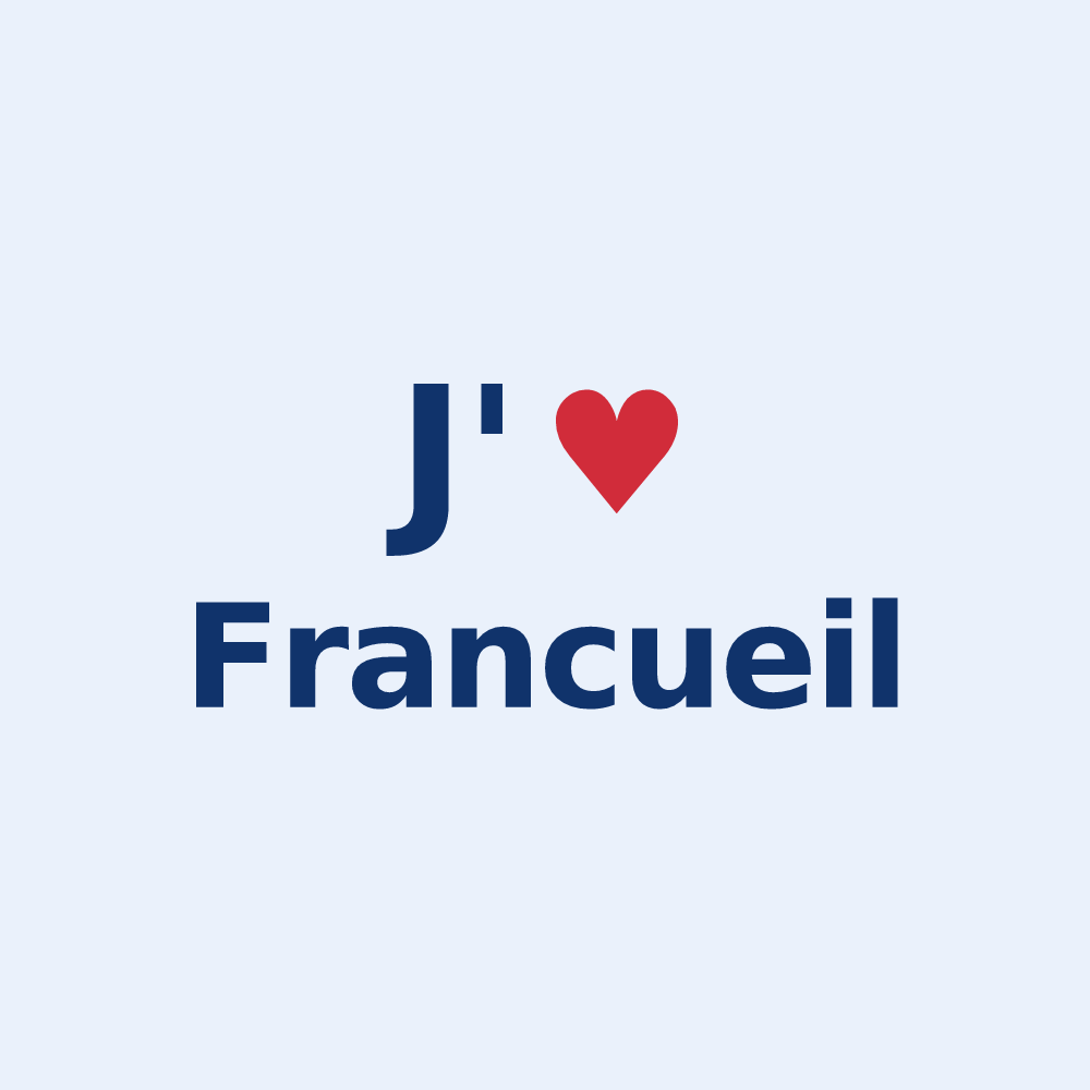 Sticker personnalisé Francueil — design J'aime Francueil