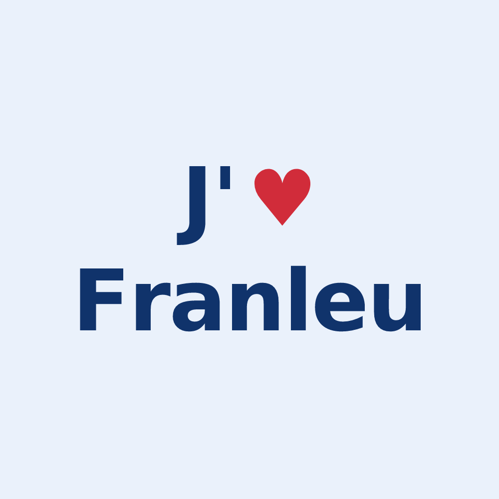 Sticker personnalisé Franleu — design J'aime Franleu