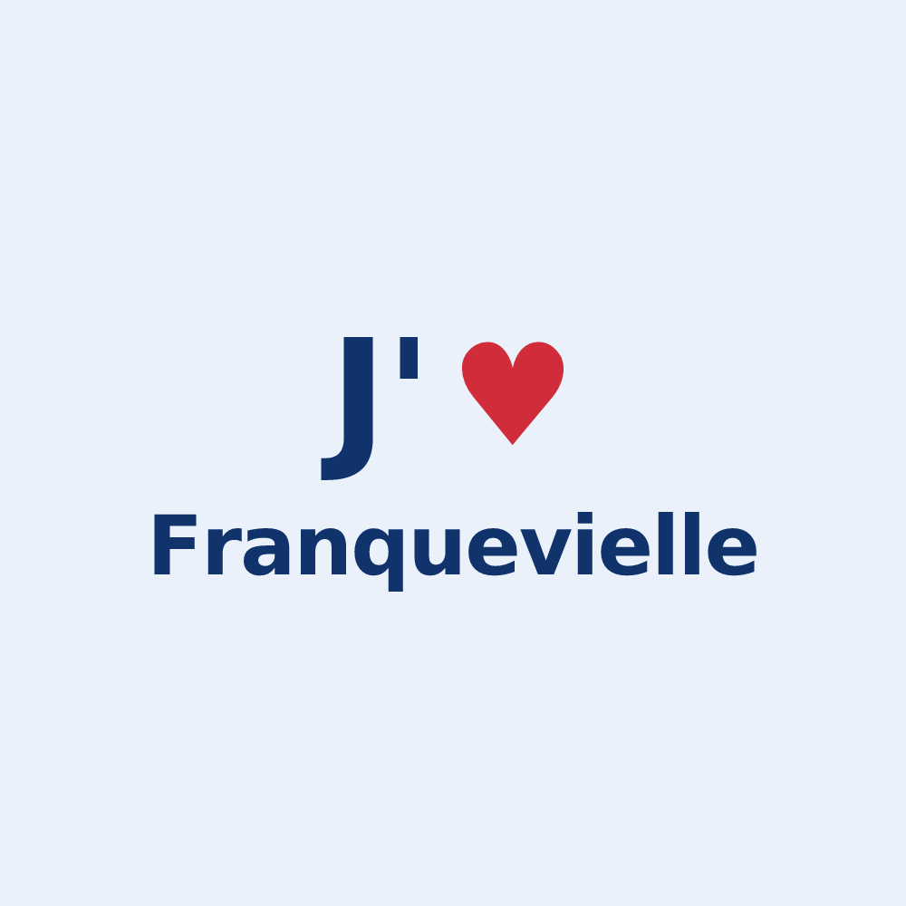 Sticker personnalisé Franquevielle — design J'aime Franquevielle