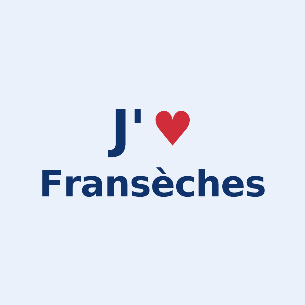 Sticker personnalisé Fransèches — design J'aime Fransèches