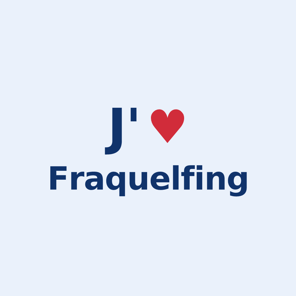Sticker personnalisé Fraquelfing — design J'aime Fraquelfing