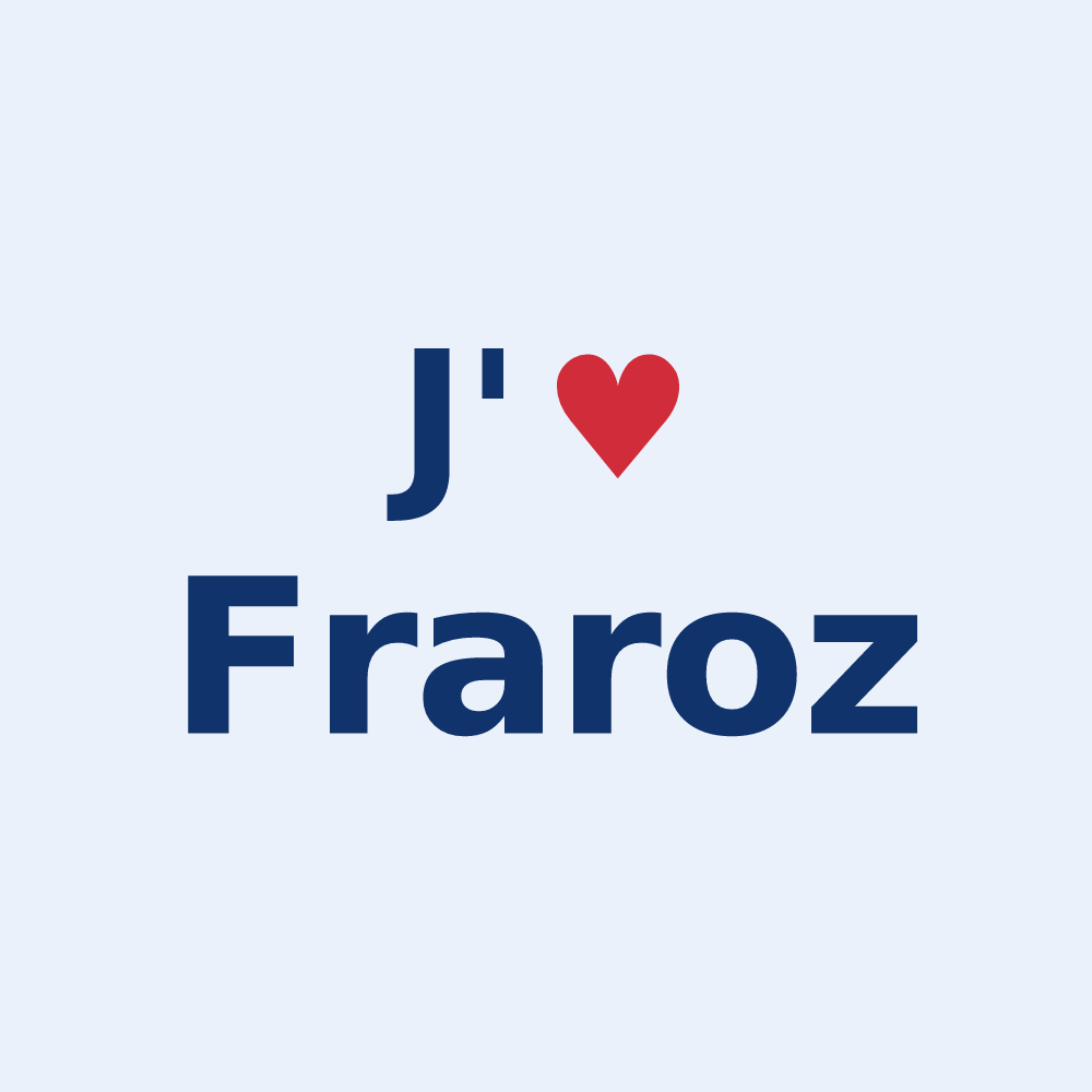 Sticker personnalisé Fraroz — design J'aime Fraroz
