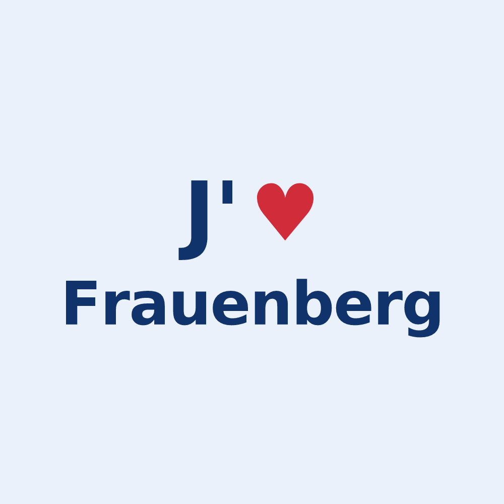 Sticker personnalisé Frauenberg — design J'aime Frauenberg