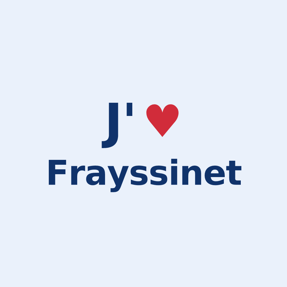 Sticker personnalisé Frayssinet — design J'aime Frayssinet