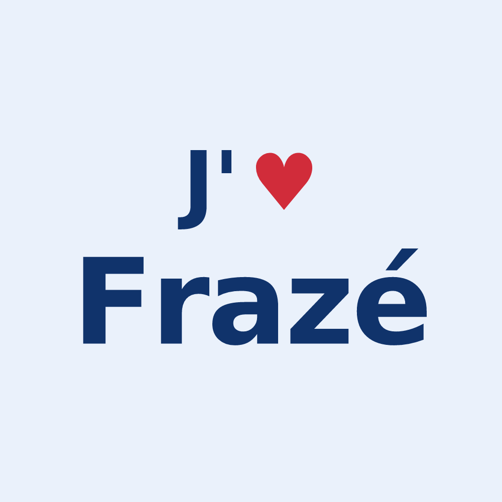 Sticker personnalisé Frazé — design J'aime Frazé