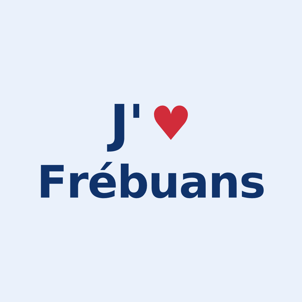 Sticker personnalisé Frébuans — design J'aime Frébuans