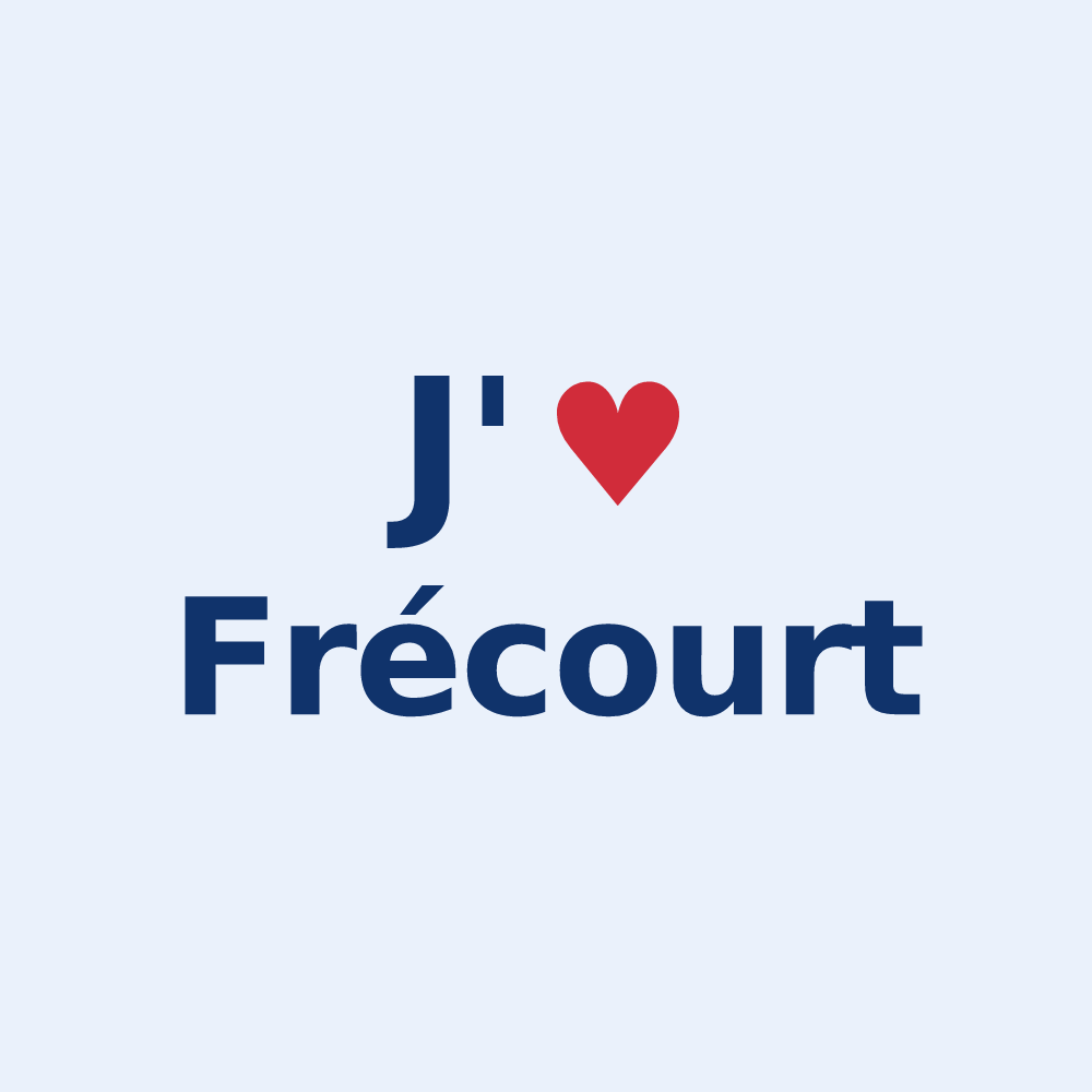 Sticker personnalisé Frécourt — design J'aime Frécourt