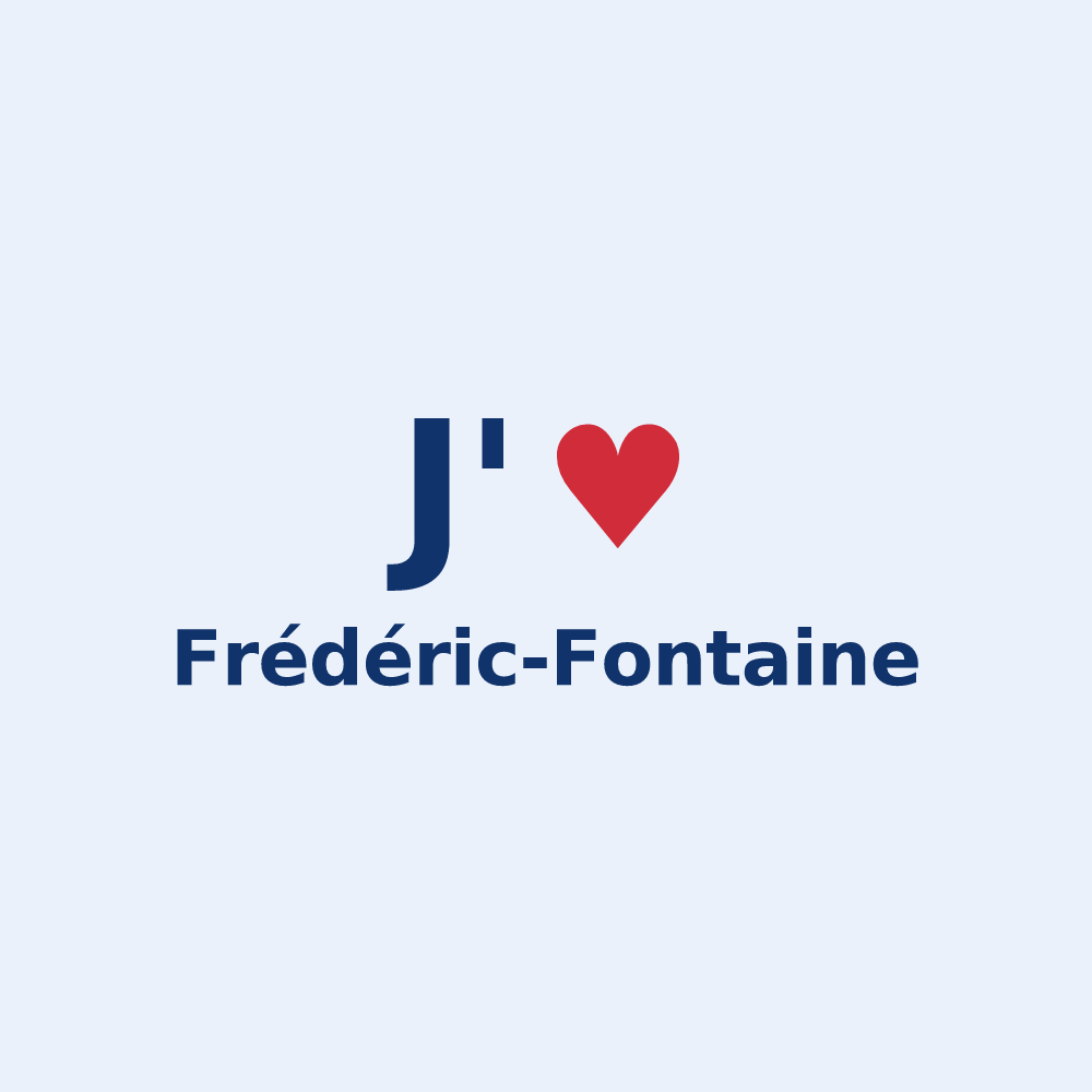Sticker personnalisé Frédéric-Fontaine — design J'aime Frédéric-Fontaine