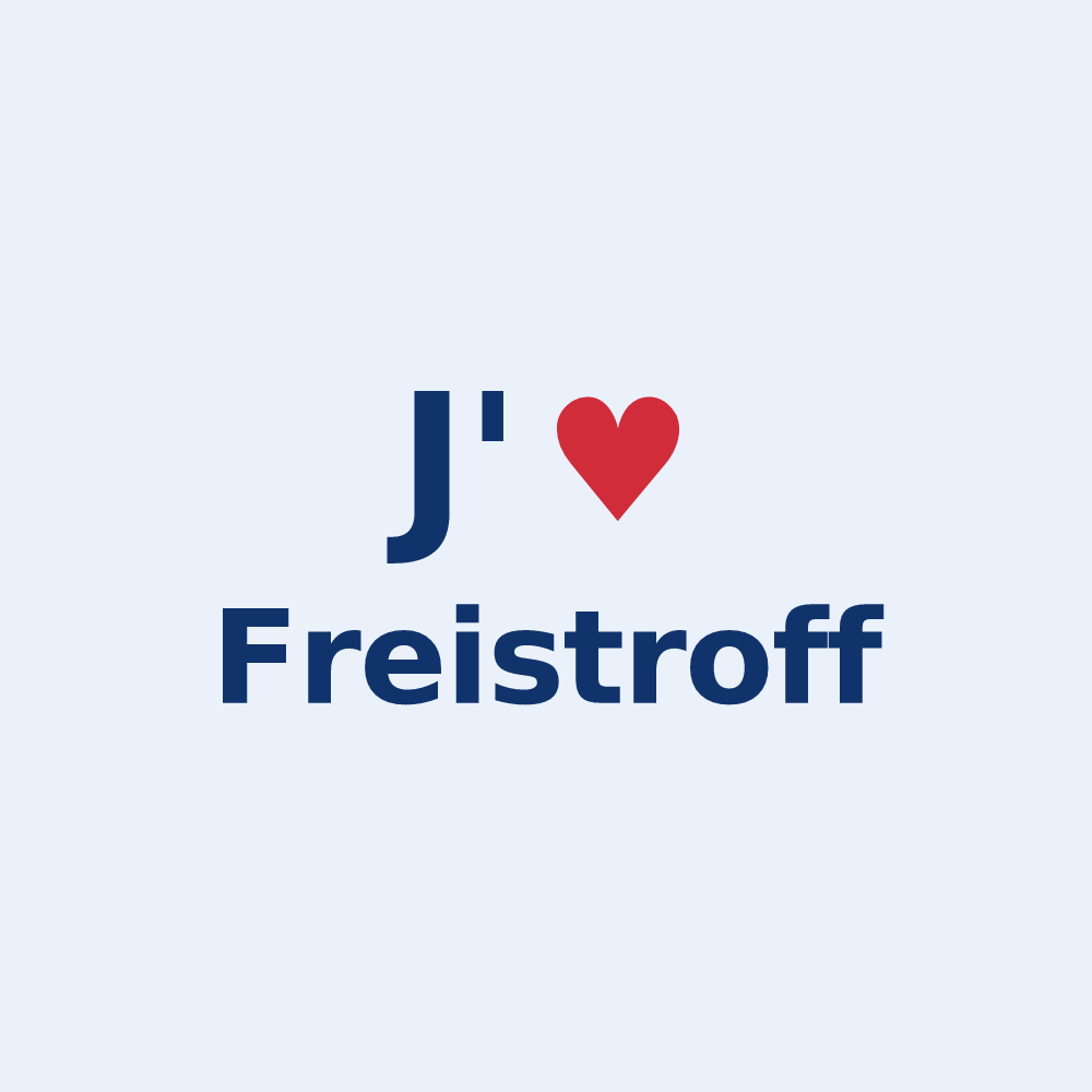 Sticker personnalisé Freistroff — design J'aime Freistroff