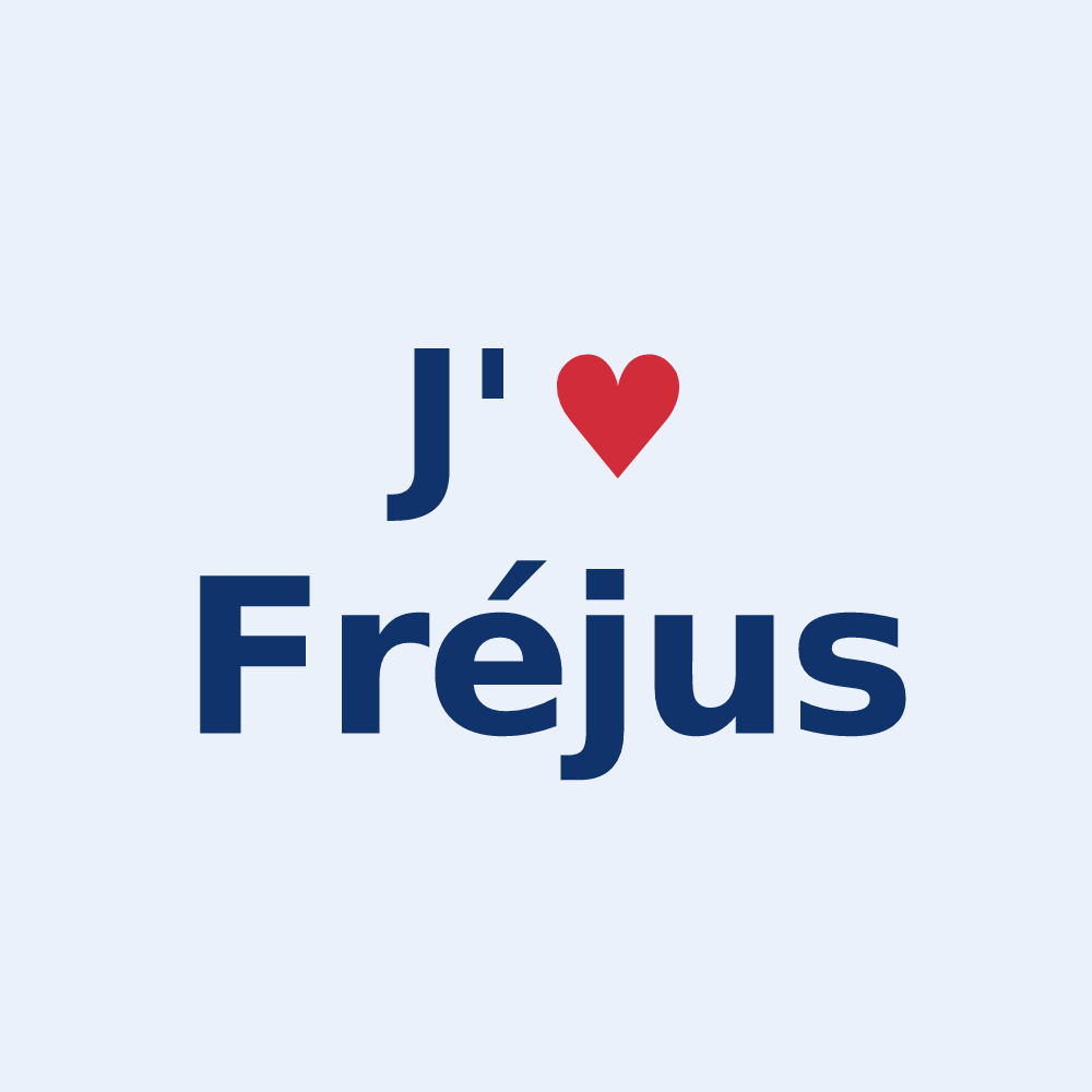 Sticker personnalisé Fréjus — design J'aime Fréjus