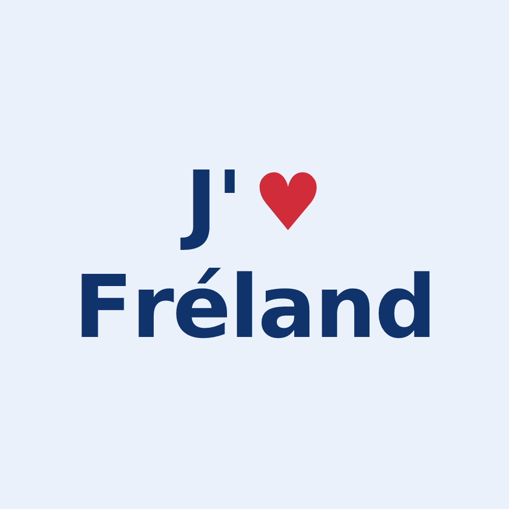 Sticker personnalisé Fréland — design J'aime Fréland