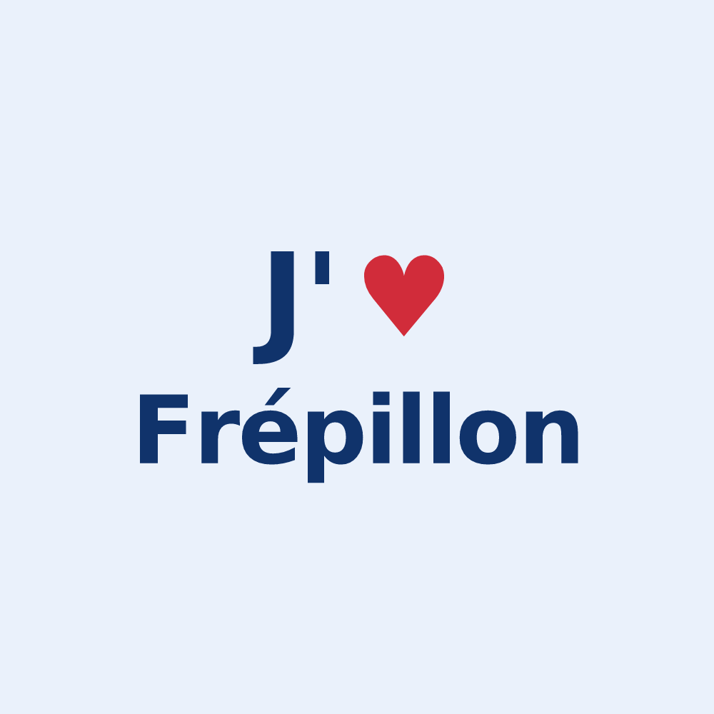 Sticker personnalisé Frépillon — design J'aime Frépillon