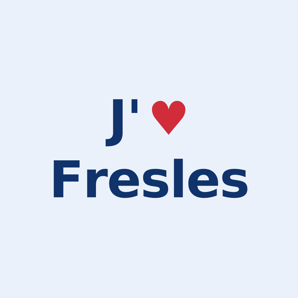 Sticker personnalisé Fresles — design J'aime Fresles