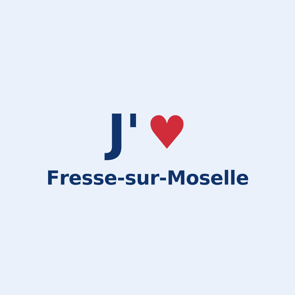 Sticker personnalisé Fresse-sur-Moselle — design J'aime Fresse-sur-Moselle