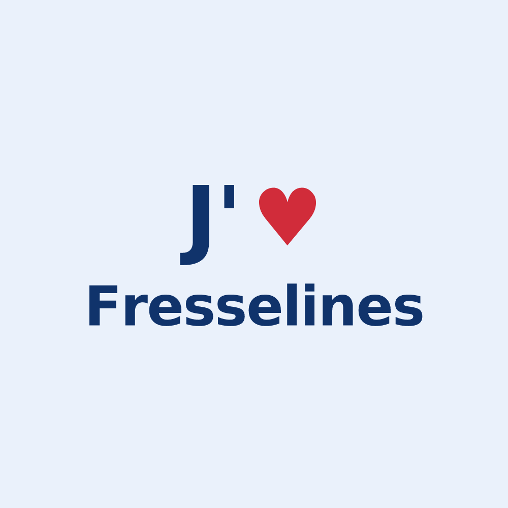 Sticker personnalisé Fresselines — design « J'aime Fresselines » imprimé sur le sticker