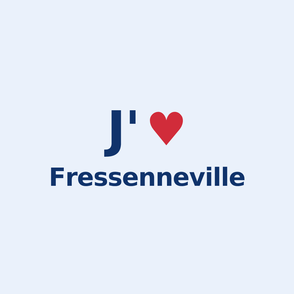 Sticker personnalisé Fressenneville — design J'aime Fressenneville