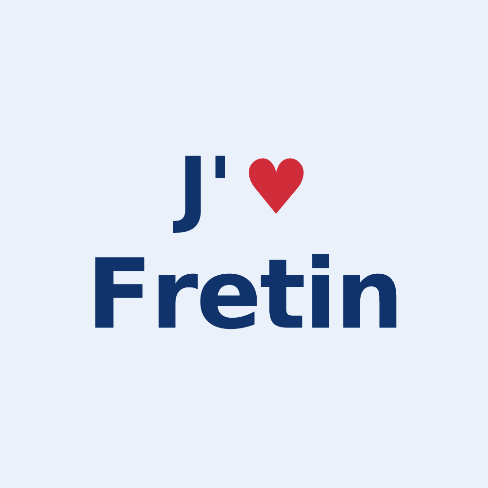 Sticker personnalisé Fretin — design J'aime Fretin