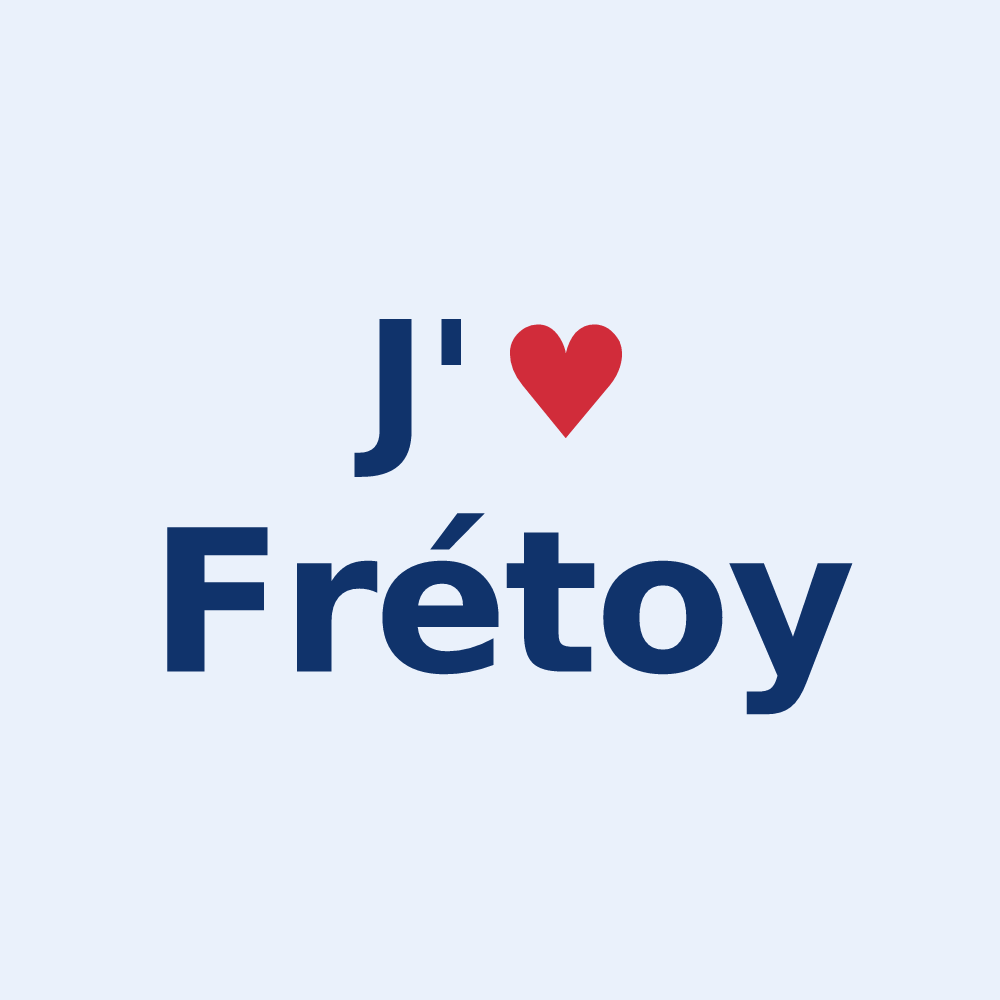 Sticker personnalisé Frétoy — design J'aime Frétoy