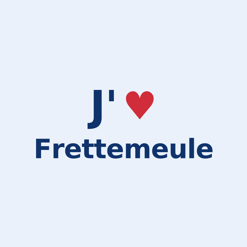 Sticker personnalisé Frettemeule — design J'aime Frettemeule