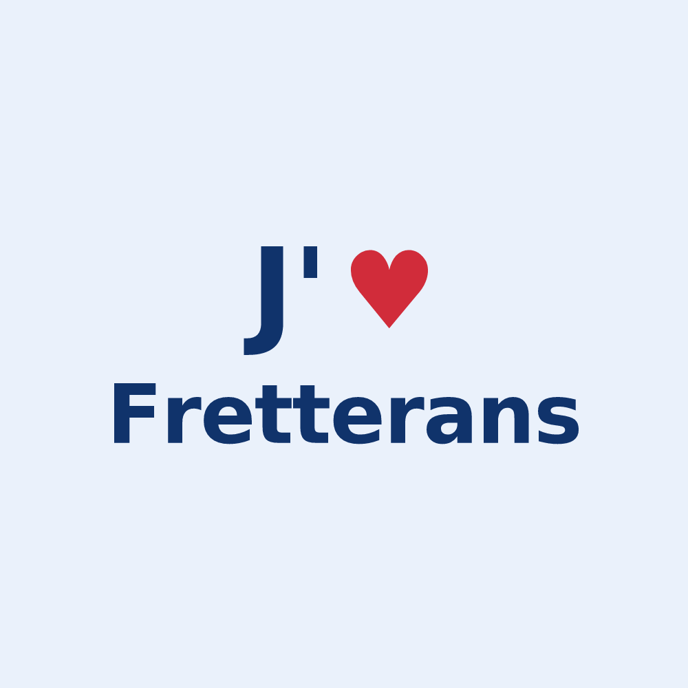 Sticker personnalisé Fretterans — design J'aime Fretterans