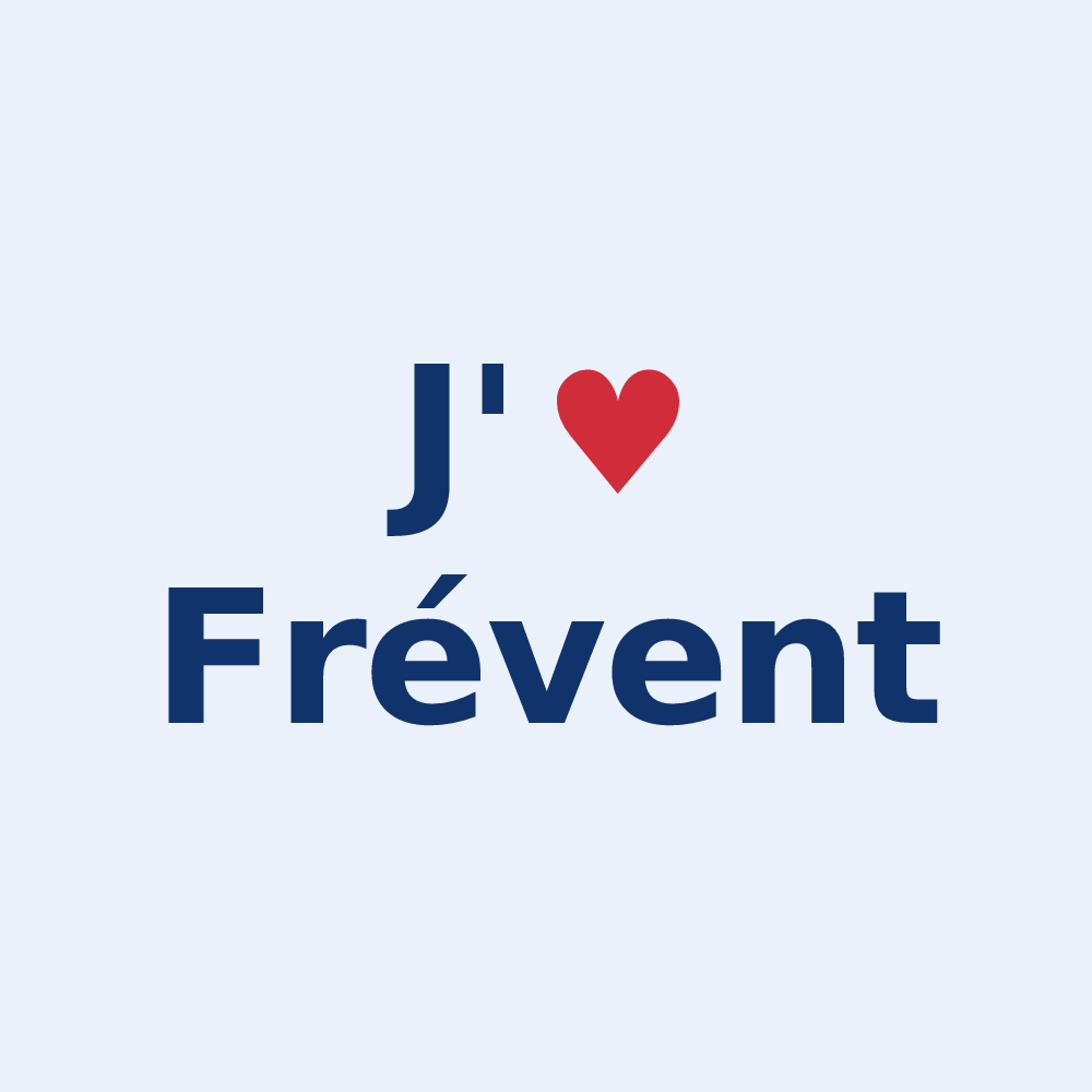 Sticker personnalisé Frévent — design J'aime Frévent