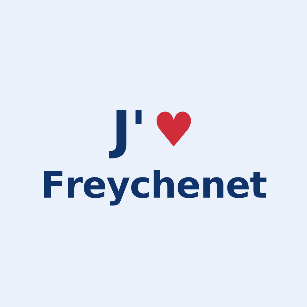 Sticker personnalisé Freychenet — design J'aime Freychenet