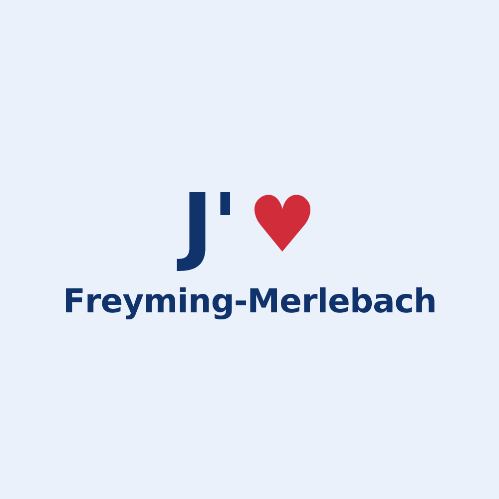 Sticker personnalisé Freyming-Merlebach — design J'aime Freyming-Merlebach