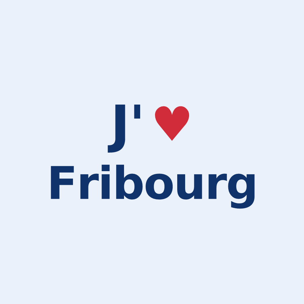 Sticker personnalisé Fribourg — design J'aime Fribourg
