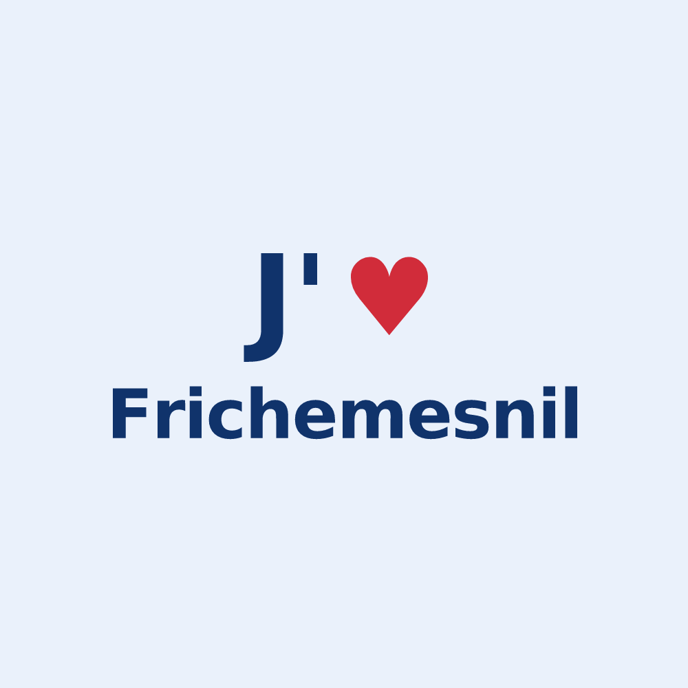 Sticker personnalisé Frichemesnil — design J'aime Frichemesnil