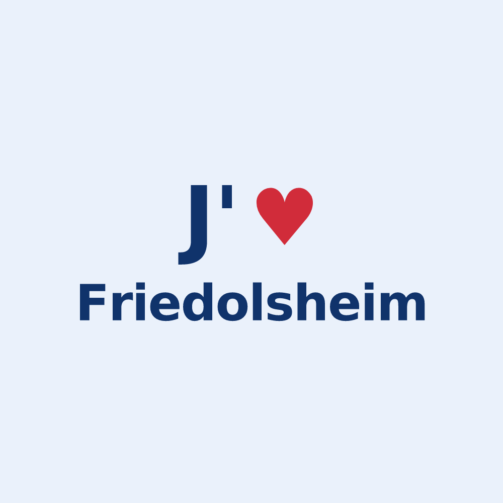 Sticker personnalisé Friedolsheim — design J'aime Friedolsheim