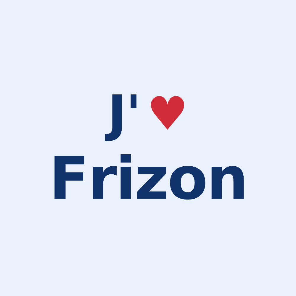 Sticker personnalisé Frizon — design J'aime Frizon